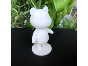megan animal cruzando Urso Nintendo panda rosado pelúcia 3d print model - Mito3D