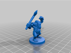 heroquest fimir repaired dungeon fomorian monster 3d print model - Mito3D