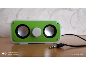 alto falante USB alimentado audio caixas som caixa mini 3d print model - Mito3D