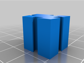 fischertechnik personalizable four sided angular bloquear 3d print model - Mito3D