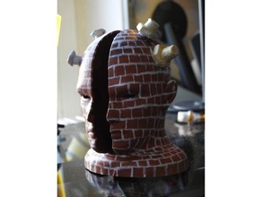 capa cabeça escultura 3d print model - Mito3D