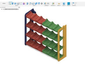 paint rack acrilex airbrush hobby miniature organizer painting shelf shelves storage 3d print model - Mito3D