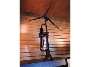 vent instrument art trompette turbine 3d print model - Mito3D