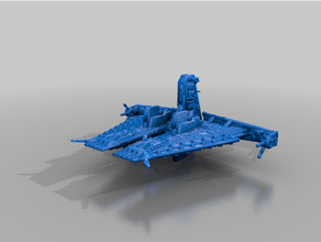 Battlefleet gothique tau démiurg bastion bfg marteau guerre 40k 3d print model - Mito3D