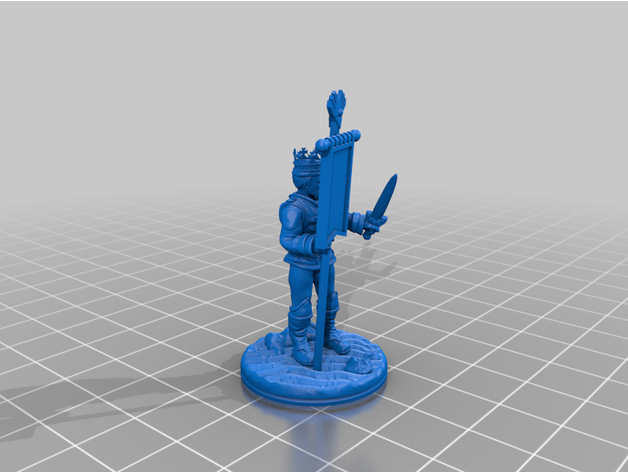 king wressels dnd miniature mini 3D print model - Mito3D