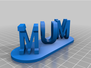 nomy özelleştirilmiş çift mektup bloklar yanılsama özelleştirici 3d print model - Mito3D