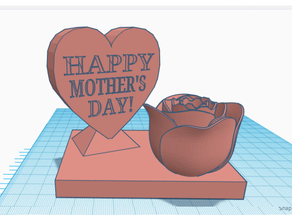 happy mother's day 3d print model - Mito3D