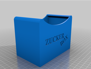 zucker stick caixa açúcar pacote suporte bastão 3d print model - Mito3D