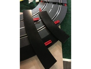 narrow outer shoulders carrera slot car track 3d print model - Mito3D