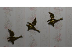 hilda ogden's 'flying ducks' wall ornament decor dmcg ducks flying gnamp ogdens 3d print model - Mito3D