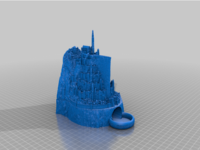 Minas Tirith zar kule yüzük tepsi 3d print model - Mito3D