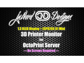 13 oled display + esp8266 mini 3d printer monitor octoprint server 3d print model - Mito3D
