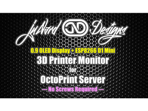 09 oled exibição + esp8266 mini 3d impressora monitor octoprint servidor 3d print model - Mito3D