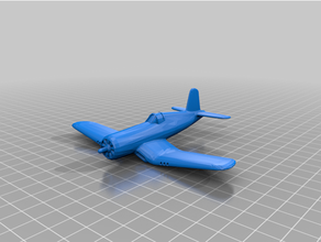f4u pabellón ww2 avión 3d print model - Mito3D
