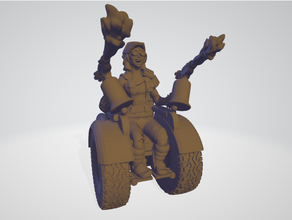 post apoc wheelchair mechanic fallout wasteland 3d print model - Mito3D