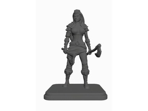 female barbarian - redesigned heroquest resized plate hero quest maypole 3d print model - Mito3D