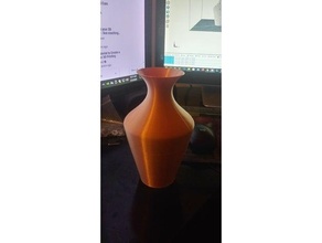 sleak pottery flower vase vases spiral printing 3d print model - Mito3D