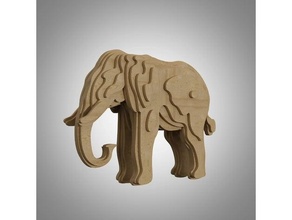 Elefant 3d Puzzle 3d print model - Mito3D