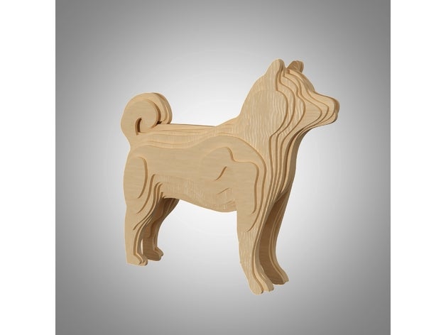 Jindo chien 3d puzzle 3D print model - Mito3D