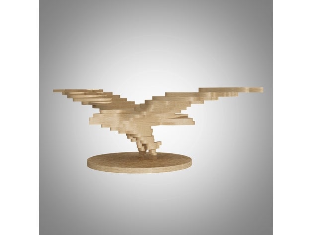 Aigle 3d puzzle 3dpuzzle 3D print model - Mito3D