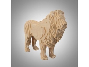 senegal lion 3d puzzle 3dpuzzle 3d print model - Mito3D