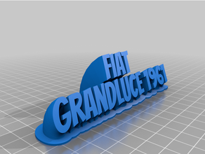 fiatmy customized sweeping 2-line plate text 3d print model - Mito3D