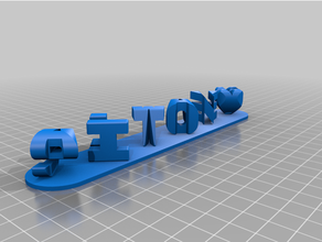 piton Snape üçlü mektup özelleştirilmiş bloklar ambigram 3d print model - Mito3D