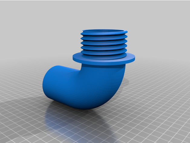 regenfass ibc anschluss ein dn50 rohr 3D print model - Mito3D