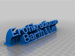 customized sweeping 2-line plate text ero1 3d print model - Mito3D