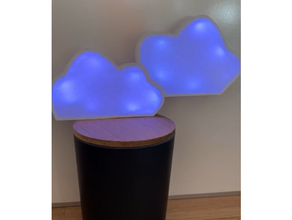 cloud shaped led light clouds strip 3d print model - Mito3D