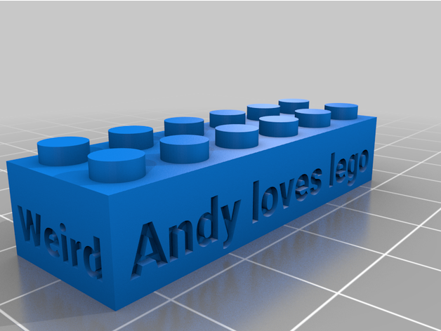 customized lego compatible text bricks 3D print model - Mito3D