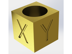 cube calibration tester 20 15 mm hole 3d print model - Mito3D