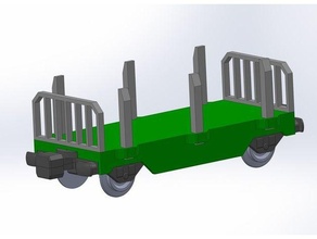 wagon bois tuyau lego train 3d print model - Mito3D