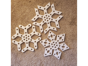 25 Pixel Mini snowflakes 3d print model - Mito3D