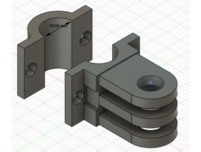 1cm tubo braçadeira gopro adaptador airrohr grampos monte 3d print model - Mito3D