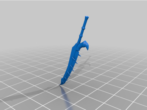mhw long sword - ravenbite dnd mini miniature prop monster hunter 3d print model - Mito3D