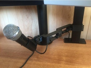 microphone arm holder mount 3d print model - Mito3D