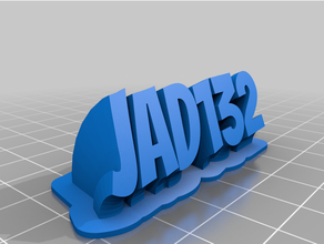 personalizado varrendo 2 line prato Jai etext 3d print model - Mito3D