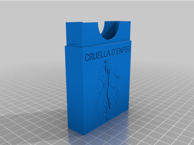 villano cruella deckbox 3D print model - Mito3D