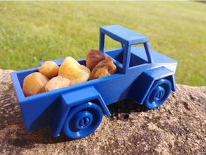 jouet camion voiture agrafe route ramasser véhicule roue roues 3d print model - Mito3D