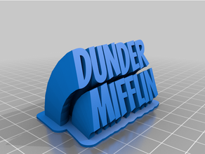 personalizzato spazzare 2 line nadunder mifflinte testo 3d print model - Mito3D