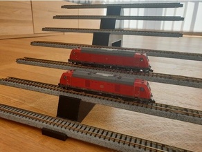 empilhável escadas exibição escala trens trilhas mostruário 1zu160 3d print model - Mito3D