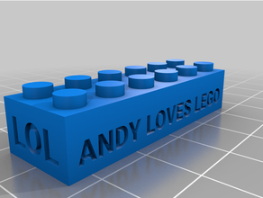 andy loves lego customized 3d print model - Mito3D