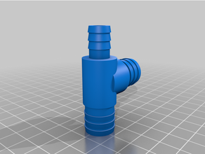 customized hose connector tee - customizertee 3d print model - Mito3D
