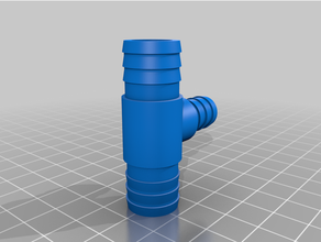 customized hose connector tee - customiztee2er 3d print model - Mito3D
