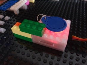 nb3 Lego compatible nfc bloquear amiibo base estante soporte disney infinito ladrillo dimensiones 3d print model - Mito3D