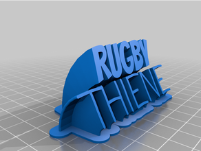 rugby customized 3d print model - Mito3D
