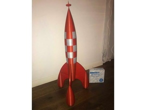 tintina foguete 1 05 metro Kuifje raquete crista lua lata 3d print model - Mito3D