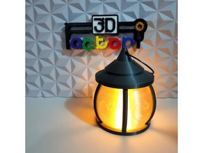 vela lanterna crescente Estrela vidro decoração luminária Ramadã 3d print model - Mito3D