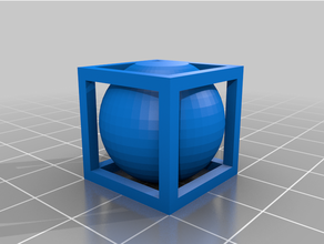 esfera atrapado jaula 3d print model - Mito3D